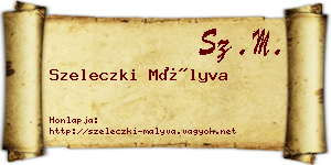 Szeleczki Mályva névjegykártya